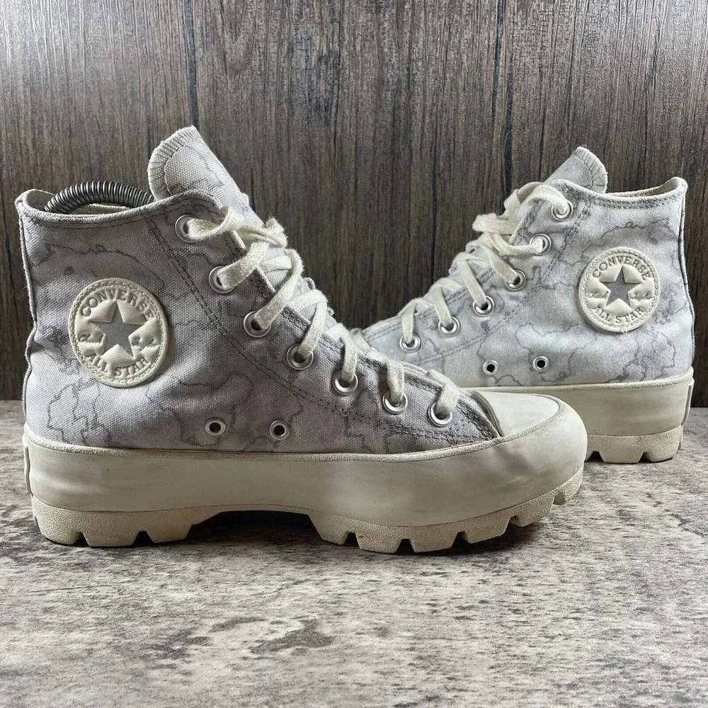 Converse CTAS Hi Women's 7 White High Top Sneakers Lugged Platform Chunky